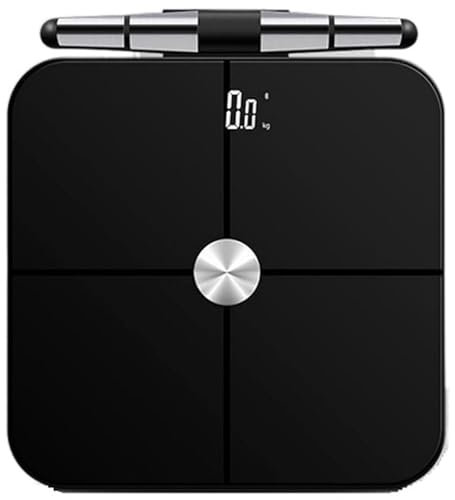 Weighing Scales Weight Scale Battery Powered Bathroom Scale Electronic Digital Weight Scale Multifunction Bathroom Scales Digital Scales(Black)