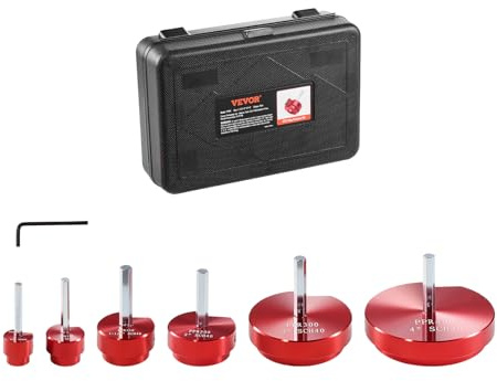 VEVOR PVC Pipe Reamer Kit, Aluminum Alloy, PVC Pipe Fitting Reamer Plumbing Tools Kit, PVC Socket Saver for SCH 40, Contains 3/4, 1, 3/2, 2, 3, 4'', for Water Lines, Drain Lines, Vent Lines