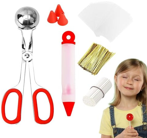 Kit para Hacer paletas para Pasteles - Juego para Hacer paletas Reutilizables | Kit para Hacer piruletas | Kit de Bolsas y palitos para Cake Pop | Herramientas para Hacer Pasteles | Divertido Kit Cak