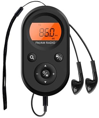TKMARS Taschenradio FM Radio AM Kleines Radio mit Netzstecker,Kopfhörerkabel,Einschlaf-Timer,Ukw Radio für Senioren,Kind