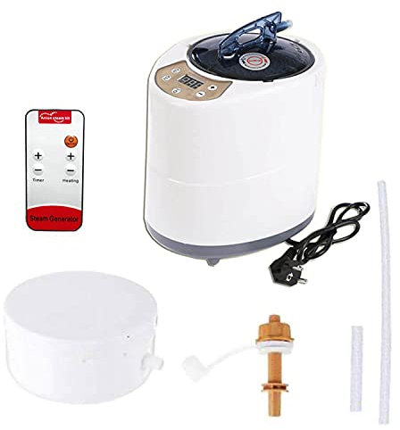 4L Portable Sauna Generator 2000W Steamer Pot with Remote Control, for Large Wooden Barrel Steam Sauna Rooms - Body Therapy Steamer with Timer Display