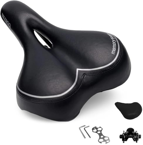 Premium Fahrradsattel Herren Damen, Wasserdicht Fahrrad Sattel Weich Gelsattel Fahrradsitz Bequem Weich Fahrradsättel Ergonomischer, Atmungsaktiv Stoßdämpfend, Trekking City MTB e-Bike Fahrradsitz ﻿