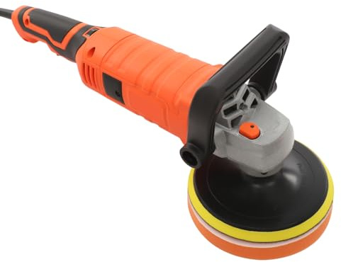 Lucidatrice per auto, lucidatrice per auto, 220 V, 7 velocità variabili 1580 W, lucidatrice domestica, 3300 giri/min, set per levigatrice auto, barca, auto (arancione)