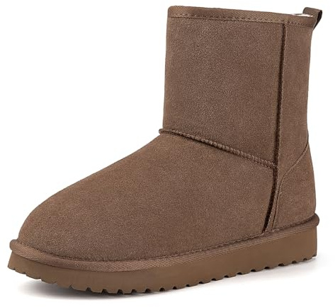 Mishansha Botas Mujer Invierno con Peluche Forro Zapatos Nieve Marrón Gr.38