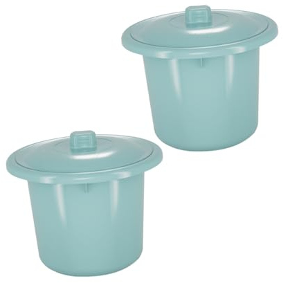 Homoyoyo Urinoir pour Garçon et Filles et Adultes en Plastique Léger avec Couvercle, Matériau Épaissi, 2 Pièces, Maison Voyages Couleur Aléatoire