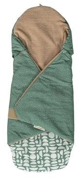 ULLENBOOM ® Einschlagdecke Babyschale, Ideal für Herbst und Winter, 100% Oeko-TEX Materialien, Grün (Made in EU) - Babydecke für Kindersitz oder Kinderwagen, kuschelige Decke für Babys