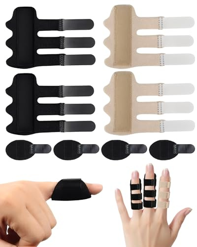 Donvuka 8 Stück Fingerschiene, Fingerschiene Kleiner Finger Mittelfinger Schiene Finger, Fingerglätter Finger Schiene Stabilisator, Finger Schiene Zur Ruhigstellung