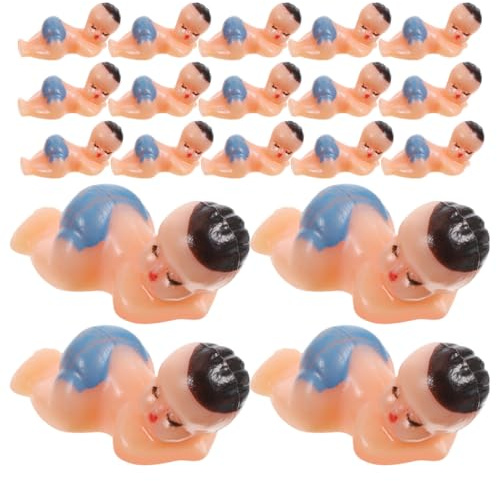 Beaupretty Figuritas de Bebés Durmiendo Miniatura 50 Piezas de Plástico Azul para Shower Decoración para Fiesta Infantil Recuerdos para Cumpleaños y Regalos Temáticos