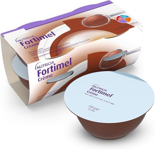 NUTRICIA FORTIMEL CREME - Supplemento Nutrizionale per la Gestione Dietetica della Malnutrizione, Cremoso, adatto per problemi di Deglutizione, Alimento a Fini Medici Speciali, Cioccolato - 4x125ml