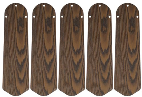 TOMETURE 5 pale di ricambio per ventilatore a soffitto - Pale in legno resistenti alle intemperie, lunghe 42 cm con foro da 8 mm - Parte della pala per ufficio, casa e camera da letto