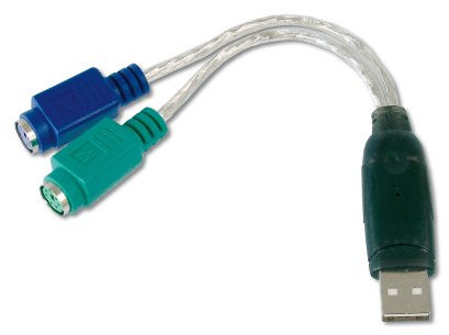 Digitus DA70118 Adattatore Ps2/USB per Connettere Mouse e Tastiera PS/2 alla Porta USB Tipo A