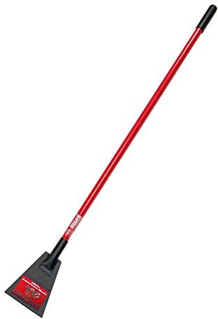 Bully Tools 7 Ice Chopper & Floor Scraper with Fiberglass Long Handle - Heavy Duty, Commercial Grade 7-Gauge Steel Blade, Ideal for Tile & Mud Removal, Snow & Ice Scraping, Landscaping & More