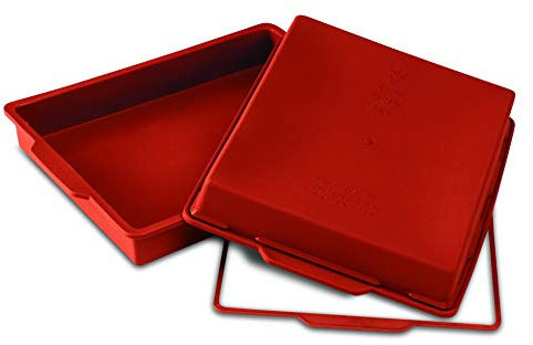 silikomart | SFT300 Stampo in Silicone per Torta RETTANGOLARE, Antiaderente, Confezione da 1 Stampo per Dolci con Safe Ring, 280 x 220 mm, h 40 mm, Volume 2,25 l, Made in Italy
