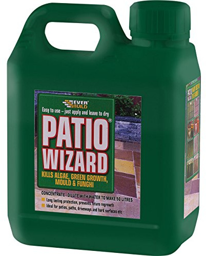 Everbuild Patio Wizard Algae, Green Growth, Mould & Fungus Remover Concentrate 1 Litre
