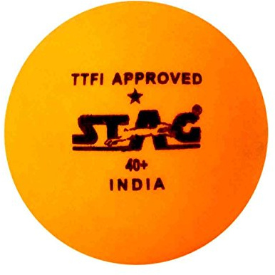 STAG One Star Tischtennisball, Kunststoff, 40 mm, 6 Stück, Orange
