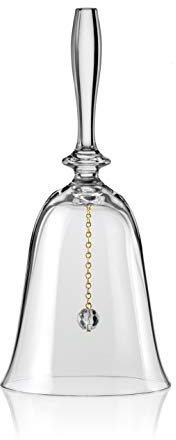 Barski - European Quality Glass - Bell - 7 H with Gold Chain for Clapper - Glass Crystal - Made in Europe
