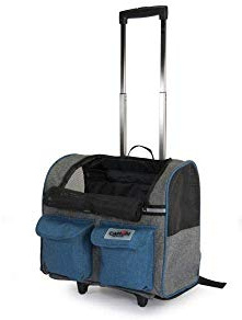 CAMON We love pets Trolley Transporttasche Tarnmuster, 44 x 25 x 40, für Erwachsene/Jugendliche, Blau/Grau, groß