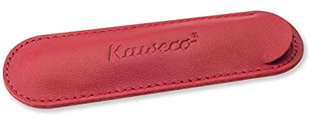 Kaweco Eco Leather 1 Pen Pouch SPORT Chilli Pepper I Pen Case Suitable for The Sport Series I Writing Case Made of Genuine Leather with Beautiful Embossing I Chic & Classic I Pen Case 12 x 3.5 cm