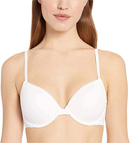Calvin Klein Women's Constant Convertible Strap Lightly Lined Demi Bra Bra, -white, 32B