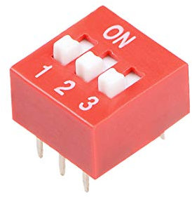 sourcing map 50 Pcs Red DIP Switch 1 2 3 Positions 2.54mm Pitch for Circuit Breadboards PCB