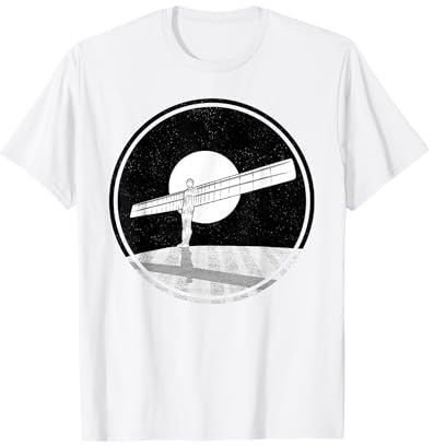 Angel of the North Black and White T-Shirt