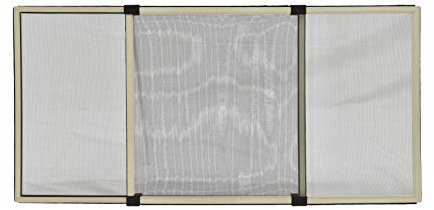 XONE Zanzariera Estensibile Bianco Crema, 40x50cm, Ribaltabile