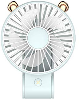 HiXB Ventilateur de Bureau USB sans Bruit avec Support de poignée Rotatif Ventilateur de Bureau 3 Vitesses Mini Ventilateur de Bureau,Blue