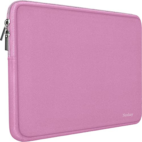 Naukay Housse de protection en néoprène résistant pour ordinateur portable/tablette compatible avec MacBook Pro 15, ordinateur portable, Ultrabook Notebook - Rose