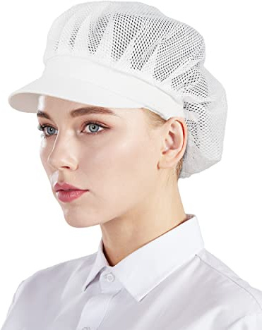 Nanxson Unisex 3 Stück Kochmütze Arbeitshut elastisch Mesh Staubmütze | Damen Herren atmungsaktiv verwendbare Arbeitskappe mit Gummiband Kappe für Küche, Restaurant, Nahrungsmittelwerkstatt