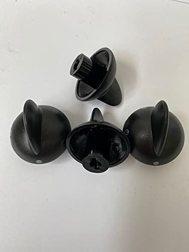 Homely R 4 MANOPOLE PER PIANO COTTURA E CUCINE A GAS NERE OPACHE no originale adattabile - 50251533001-3550165207 - M4455- COMPATIBILE CON REX ZANUSSI ELECTROLUX.