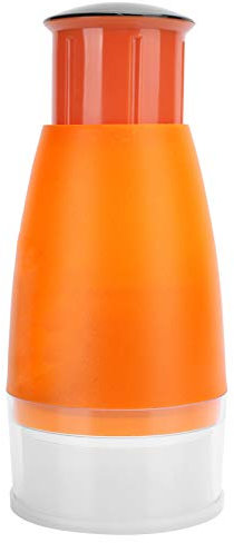Prensa Ajos Chopper de Ajo Acero Inoxidable Picadora Manual para Verduras Vegetal ajo Cebolla Nueces Jengibre Ensaladas Picador Rebanador Cortador con Recipiente de Almacenamiento(naranja) Prensa