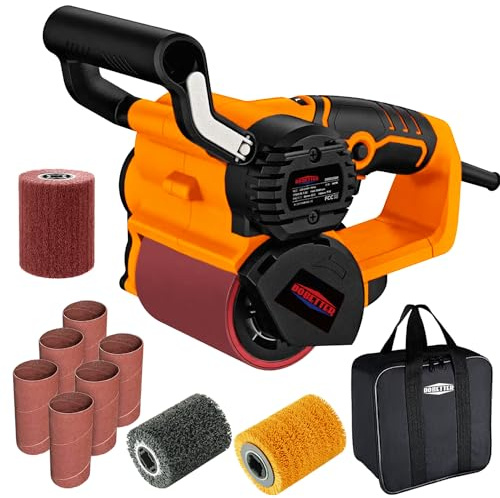 Dobetter Drum Sander for Woodworking, Surface Conditioning Tool, Burnishing Polishing Machine, Paint Stripper Remover, Variable Speed Tool with VAC Nozzle and Tool Bag- DBDS500