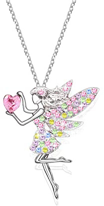 MAKOBLESSMOMO collier elfe pour filles femmes collier pendentif cristal cadeaux bijoux cadeaux pour filles fille petite-fille nièce anniversaire