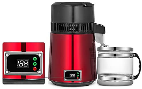 4L Acqua Distillatore Filtro Macchina Distillata Distillazione Purificatore Moonshine Apparato Dispenser Kit FAI DA TE for Elettrodomestico(Rot)