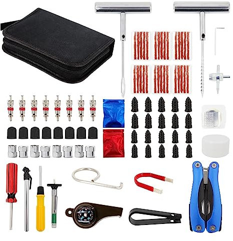 Autoreifen-Reparaturwerkzeuge, 13-in-1-Multifunktionszange, Vakuum-Reifenreparaturnägel for Beheben von Reifenpannen und Stopfen, Flicken-Set, universell