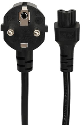 HangTon Power Cord Euro Schuko Plug CEE7/7 to IEC320 C5 Mickey Mouse for Laptop Computer AC Adapter Cable 250V 2.5A 1m