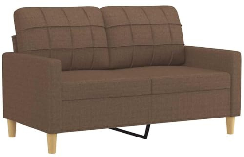 vidaXL Divano a 2 Posti Marrone 120 cm in Tessuto, Divano, Divano Imbottito, Divano a Due posti, divani, Divano da Salotto, Divano in Tessuto