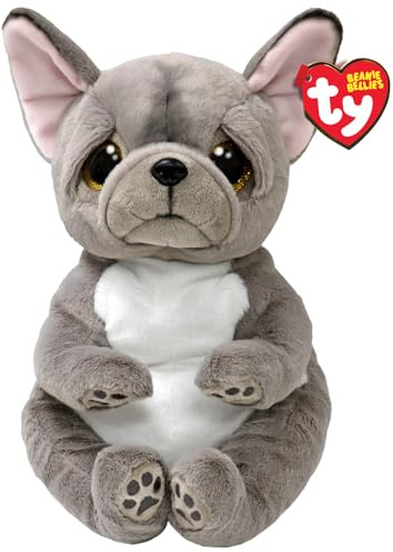 Ty Wilfred Hund Beanie Bellies Medium 24cm - Quetschbare Beanie Baby Weiche Pluschtiere - Sammelbares Kuscheliges Stofftier