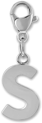 GD GOOD.designs Buchstaben Anhänger mit Karabiner Verschluss - Kettenanhänger Initial Charm aus Edelstahl I Chirurgenstahl Anhänger für Bettelarmband