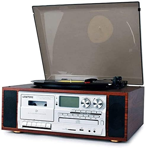 KANBUN Gramophone Tourne-Disque Vinyle Tourne-Disque Moderne Style Européen Décoration de Salon Phonographe Rétro à l'Ancienne Radio CD Cassette Audio Bluetooth MERYSELECT