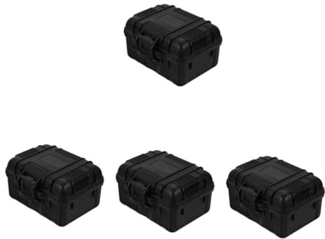 VICASKY 4 piccoli organizzatori di attrezzi e conservazione, cassetta degli attrezzi, organizer per cassetta degli attrezzi, contenitore di plastica, organizer in spugna, colore nero