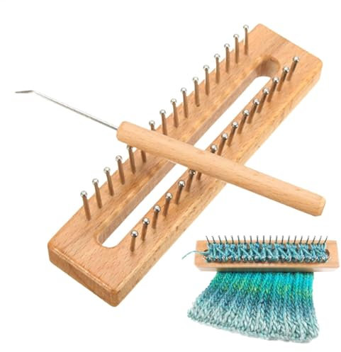 Authentisches Strickbrett, kleines Strickbrett - Handgefertigtes -Lehrholzbrett - Handgefertigtes -Lehrholzbrett für die Herstellung von Socken, Leggings, Handschuhen und Schals