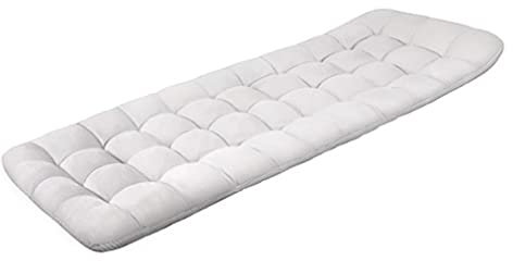 Sitzkissen für Sonnenliegen, mit rutschfester Rückseite, elastische Ärmel, Grau, 190 x 71 cm, ideal für Garten, Terrasse und Innenbereich