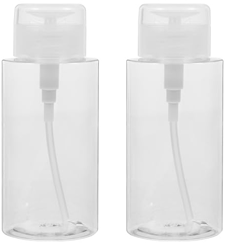 Ipetboom Flacon Pompe Vide 200ml Distributeur Dissolvant Vernis Ongles | Flacon rechargeable en plastique, distributeur d'alcool et démaquillant, étanche, pour voyage et soin quotidien, 2 pièces