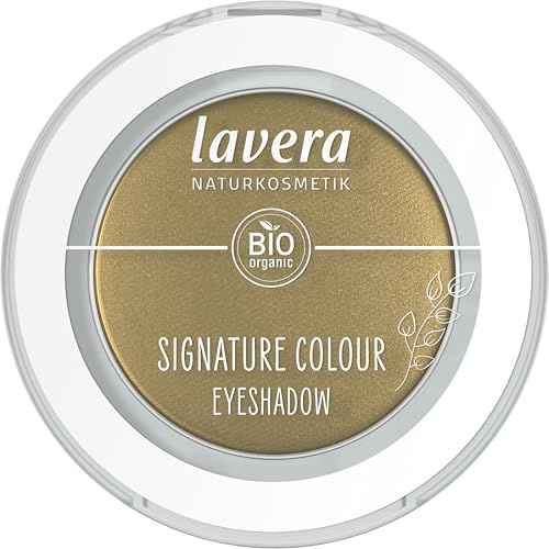lavera Signature Colour Eyeshadow -Golden Jade 07 -intensive Farbabgabe - extra langer Halt - mühelos verblendbar - vegan - Naturkosmetik - 2g
