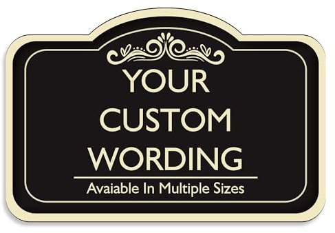 PSUNEY Targa per Porta Ingresso Personalizzabile con Nome o Indirizzo Targhetta Fuoriporta Personalizzate per Aziende Ufficio Esterno Casa Giardino (Style 2)