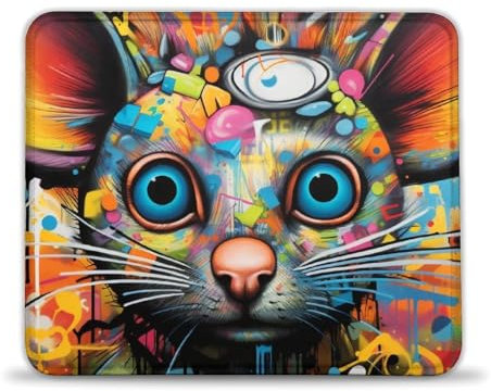 Tapis de Souris(20x24cm) pour Gamer, Bords Cousus, Base en Caoutchouc antidérapante, Compatible avec Les Souris Laser et optiques.