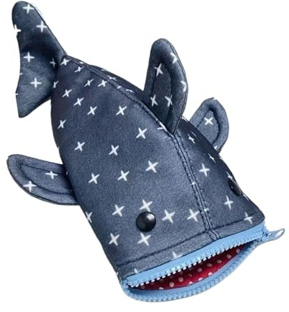 CGACCSD Trousse requin - Trousse d'écolier avec fermeture éclair - Pour stylos, règle, pièces de monnaie