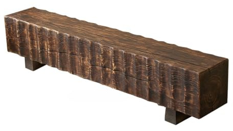 LITFAD Sitting Bench for Living Room Solid Wood Shoe Changing Bench Art Deco Style TV Stand for Home Restaurant Clothing Store, 71 L x 12 W x 16 H, Brown