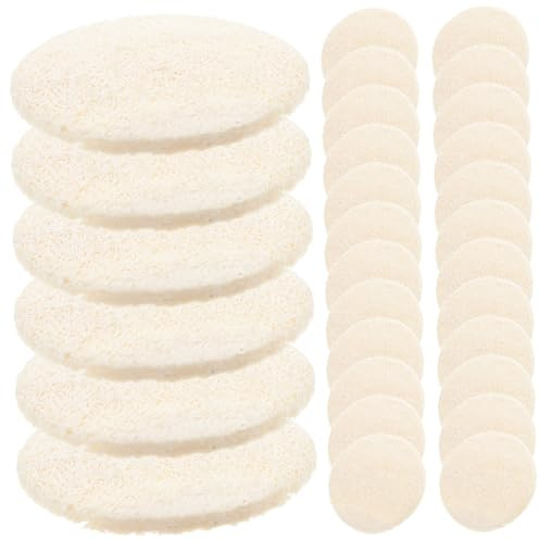 SOIMISS Gesichtspeeling Pads in Wasser 36 Stück aus Natürlichem Luffa Weich Vielseitig Verwendbar für Gesicht und Hautreinigung im Alltag